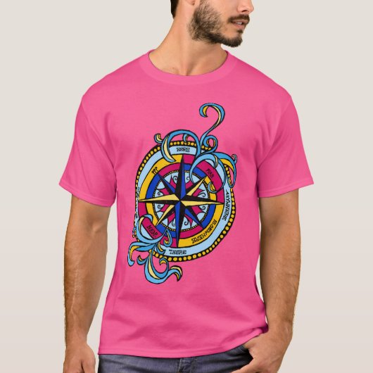 Wählen Sie Ihr Adventure Compass Blue T-Shirt (Vorderseite)