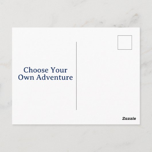 Wählen Sie Ihr eigenes Abenteuer Postkarte (Rückseite)