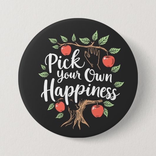 Wählen Sie Ihr eigenes Glück Apple Picking Saison Button (Vorderseite)