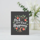 Wählen Sie Ihr eigenes Glück Apple Picking Saison Dankeskarte (Stehend Vorderseite)