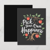 Wählen Sie Ihr eigenes Glück Apple Picking Saison Dankeskarte (Vorne/Hinten)