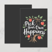 Wählen Sie Ihr eigenes Glück Apple Picking Saison Dankeskarte (Vorne/Hinten)