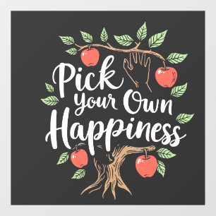 Wählen Sie Ihr eigenes Glück Apple Picking Saison Fensteraufkleber