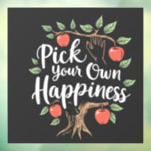 Wählen Sie Ihr eigenes Glück Apple Picking Saison  Fensteraufkleber (Blatt 3)