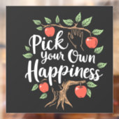 Wählen Sie Ihr eigenes Glück Apple Picking Saison  Fensteraufkleber (Blatt 2)