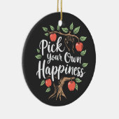 Wählen Sie Ihr eigenes Glück Apple Picking Saison  Keramik Ornament (Rechts)