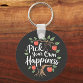 Wählen Sie Ihr eigenes Glück Apple Picking Saison Schlüsselanhänger (Vorderseite)