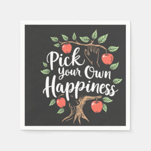 Wählen Sie Ihr eigenes Glück Apple Picking Saison Serviette
