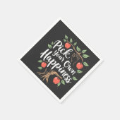 Wählen Sie Ihr eigenes Glück Apple Picking Saison Serviette (Ecke)