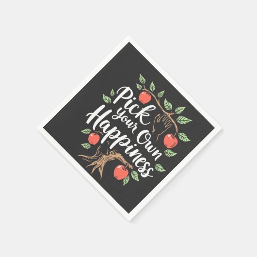 Wählen Sie Ihr eigenes Glück Apple Picking Saison Serviette (Ecke)