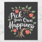 Wählen Sie Ihr eigenes Glück Apple Picking Saison  Weinetikett (Einzelnes Label)