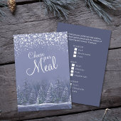 Wählen Sie Ihr Essen Weihnachten Schneewald Begleitkarte