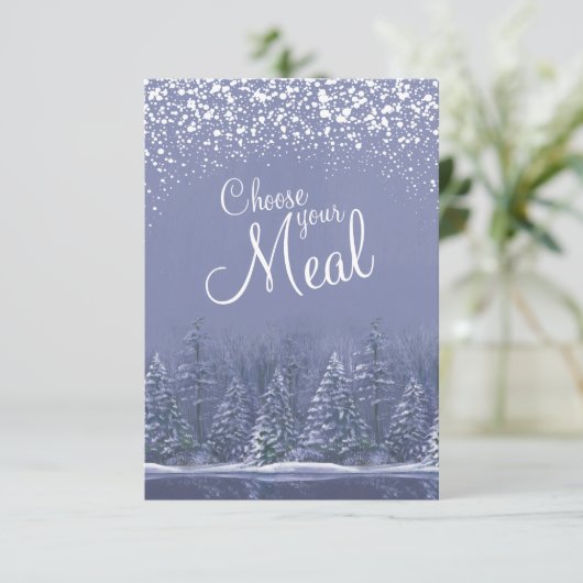 Wählen Sie Ihr Essen Weihnachtsbaumkunst Begleitkarte (Stehend Vorderseite)