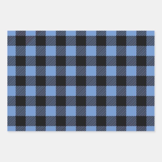 Wählen Sie Ihr farbanpassbares Buffalo Kariert Geschenkpapier Set (Vorderseite 2)
