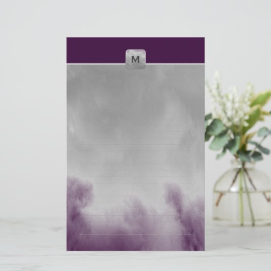 Wählen Sie Ihr Farbmonogramm-Geldstrafe Briefpapier (Stehend Vorderseite)