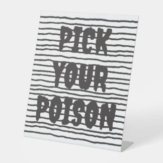 Wählen Sie Ihr Gift individuell aus. Sockelschild