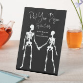 Wählen Sie Ihr Gift-Skelett Hochzeitliches Weißes Sockelschild (In Situ)