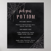 Wählen Sie Ihr Halloween Baby Shower Drink Menü Poster (Vorne)