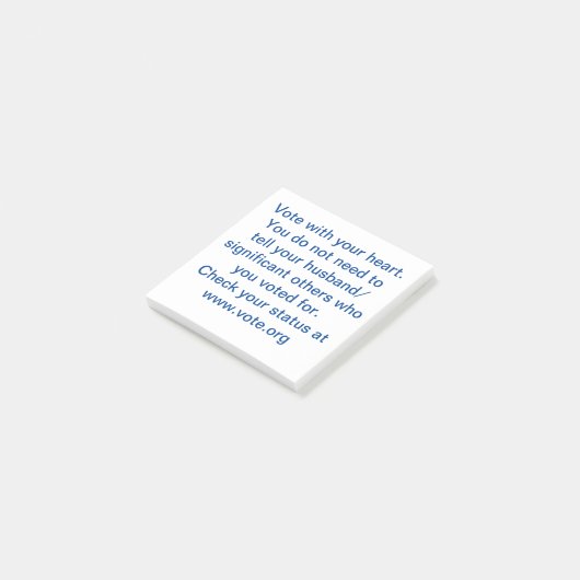 Wählen Sie Ihr Herz Post-it Klebezettel (angewinkelt)