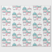 Wählen Sie Ihr Lieblingsweihnachtsgetränk aus Geschenkpapier (Flach)