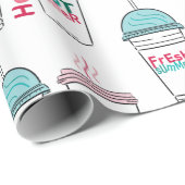 Wählen Sie Ihr Lieblingsweihnachtsgetränk aus Geschenkpapier (Rolleneckpunkt)