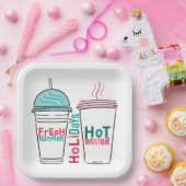 Wählen Sie Ihr Lieblingsweihnachtsgetränk aus Pappteller (Party)