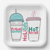 Wählen Sie Ihr Lieblingsweihnachtsgetränk aus Pappteller (Vorderseite)