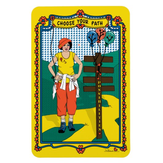 Wählen Sie Ihr Path_B_4x6 Kühlschrank-Magnet aus Magnet (Vertikal)