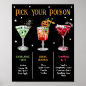Wählen Sie Ihr Poison Halloween 3 Cocktailmenü Poster (Vorne)