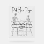 Wählen Sie Ihr Poison Skeleton Wedding Bar Menu Acrylschild (Vorderseite)