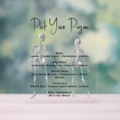 Wählen Sie Ihr Poison Skeleton Wedding Bar Menu Acrylschild (Neutral)