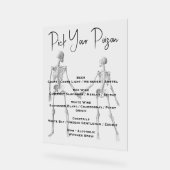 Wählen Sie Ihr Poison Skeleton Wedding Bar Menu Acrylschild (Winkel)