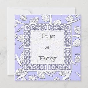 Wählen Sie Ihre Color Woven Border Baby Ankündigun Einladung