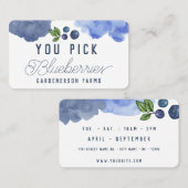 Wählen Sie Ihre eigene Blueberries Custom Business Visitenkarte (Vorne/Hinten)
