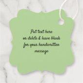 Wählen Sie Ihre eigene Design- und Farbfavorisieru Geschenkanhänger (Rückseite)