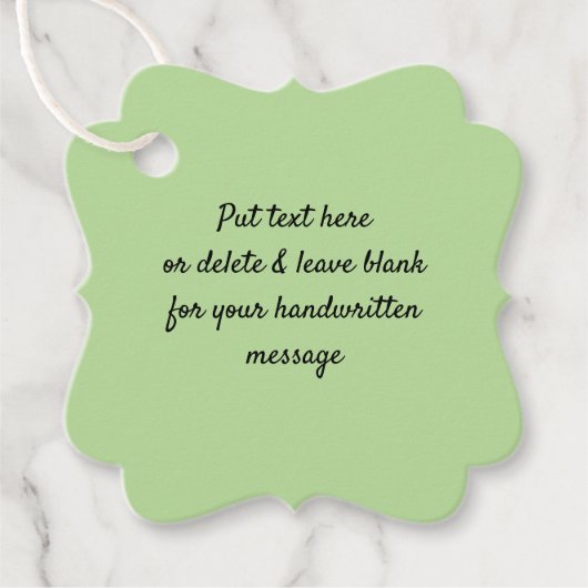 Wählen Sie Ihre eigene Design- und Farbfavorisieru Geschenkanhänger (Vorderseite)