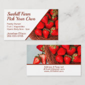 Wählen Sie Ihre eigene Erdbeerfarm Visitenkarte (Vorne/Hinten)