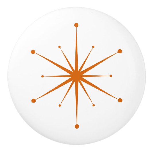 Wählen Sie Ihre eigene Farb-Retro Atomic-Sternexpl Keramikknauf (Vorderseite)