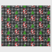 Wählen Sie Ihre eigene Farbe Funny Santa Claus Dab Geschenkpapier (Flach)