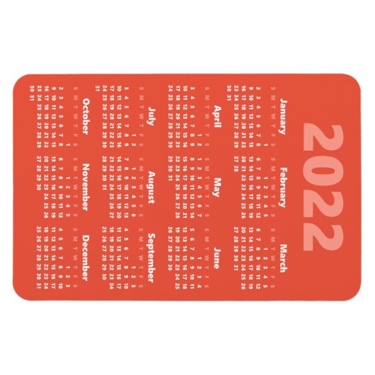 Wählen Sie Ihre eigenen Farben aus | Kalenderzeits Magnet (Horizontal)