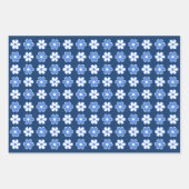 Wählen Sie Ihre eigenen Farben - Fun Retro-Blume Geschenkpapier Set (Vorderseite 3)