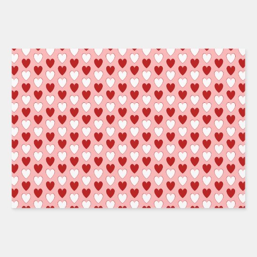 Wählen Sie Ihre eigenen Farben - Valentinherzen. Geschenkpapier Set (Vorderseite 3)