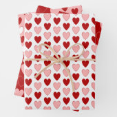 Wählen Sie Ihre eigenen Farben - Valentinherzen. Geschenkpapier Set (Beispiel)