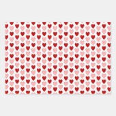 Wählen Sie Ihre eigenen Farben - Valentinherzen. Geschenkpapier Set (Vorderseite)