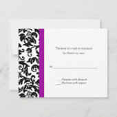 Wählen Sie Ihre eigenen farbigen Hochzeitkarten au RSVP Karte (Vorderseite)