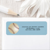 WÄHLEN SIE IHRE FARBBASEBALL-Rücksendeadressen-Auf (Insitu)