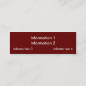 Wählen Sie Ihre Farbberuflichen Mini Visitenkarte (Rückseite)