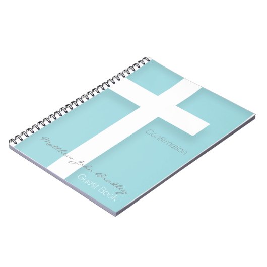 Wählen Sie Ihre Farbe 2 Modern Confirmation Guest Notizblock (Linke Seite)