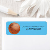 WÄHLEN SIE IHRE FARBE Basketball-Rücksendeadressen (Insitu)