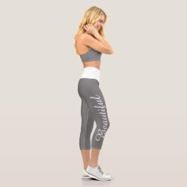Wählen Sie Ihre Farbe benutzerdefinierte Yogname s Capri Leggings